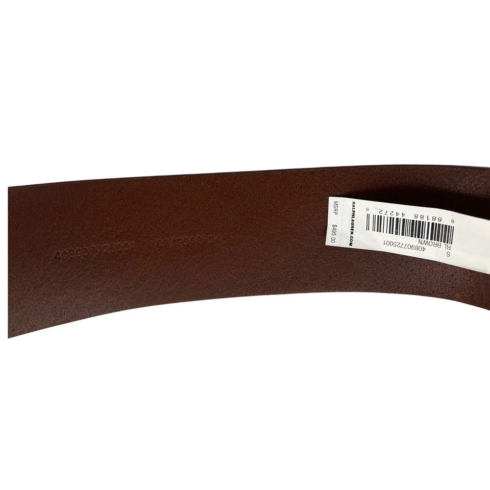 Ralph Lauren Collection Leather Double-Prong Belt Brown Size S